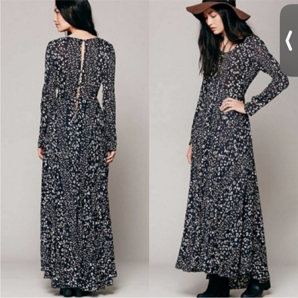 Free People Boho Long Sleeve Maxi Dress - Picture 4 of 8